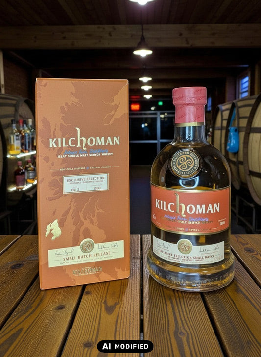 Whiskyquartier Kilchoman Small Batch No. 2 Islay Single Malt Scotch Whisky, 0.7L, Fassstärke, ungefiltert, natürliche Farbe.