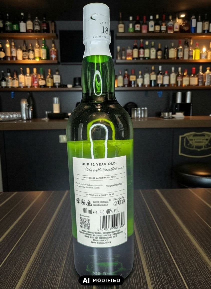 Whiskyquartier Laphroaig 12 Jahre Islay Single Malt Scotch Whisky in grüner Flasche, 700ml, 46% Vol.