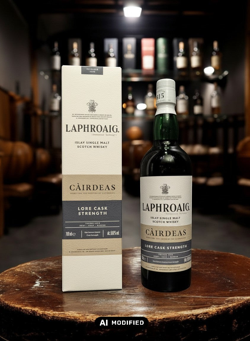Laphroaig Càirdeas 2025 Lore Cask Strength Islay Single Malt Scotch Whisky 0.7L Flasche und Karton
