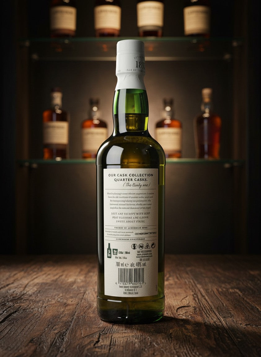 Whiskyquartier Laphroaig Quarter Cask Islay Single Malt 0.7L Flasche mit intensivem Rauch und maritimer Note
