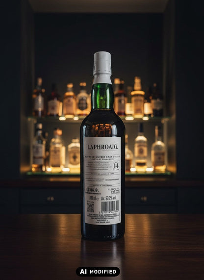 Whiskyquartier Laphroaig Oloroso Sherry Cask Finish 14 Year Old single malt Scotch whisky selected by Willem Dafoe.