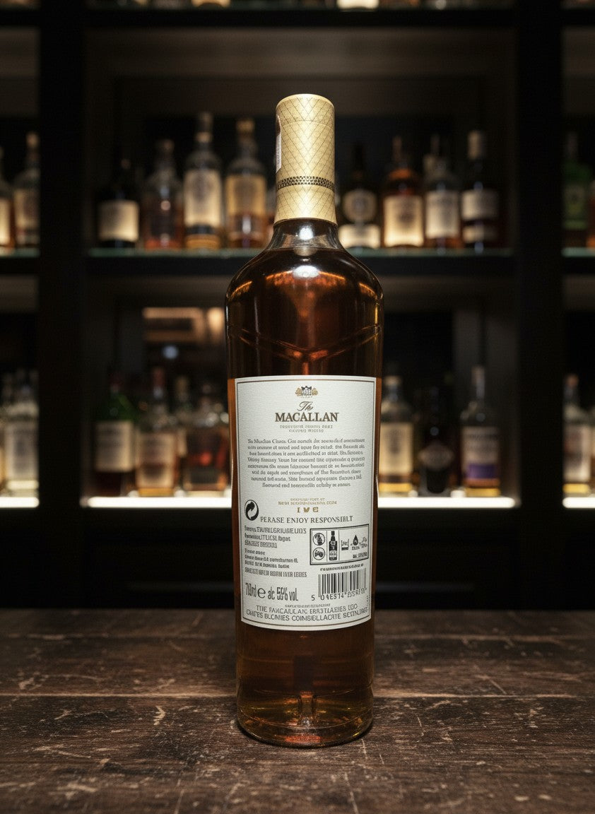 Whiskyquartier Macallan Classic Cut 2020 Single Malt Scotch Whisky in 0.7L Flasche mit goldenem Etikett und 55% Vol.