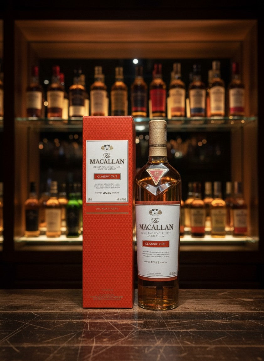 Whiskyquartier Macallan Classic Cut 2023 Highland Single Malt Scotch Whisky 0.7L Flasche und Karton