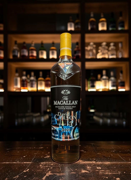Whiskyquartier: The Macallan Concept No. 3 0,7L Flasche mit gelbem Etikett und David Carson Design