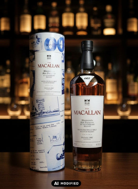 Whiskyquartier presents The Macallan Diamonds Are Forever 55th Anniversary Release, a 0.7L Speyside single malt Scotch whisky.