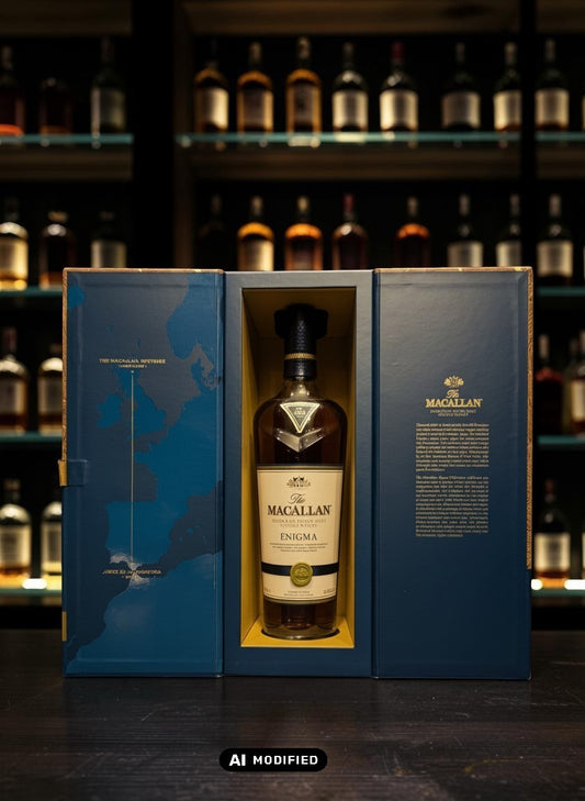Whiskyquartier Macallan Enigma Quest Collection 0,7L in Geschenkbox, reichhaltiger Single Malt mit Sherryfass-Reifung.