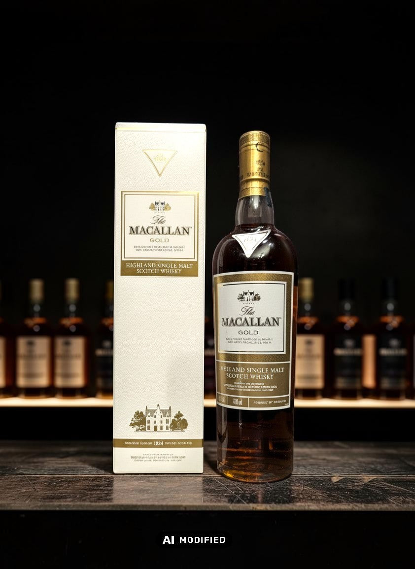 Whiskyquartier Macallan Gold 1824 Series Single Malt Scotch Whisky 0,7L in goldener Geschenkverpackung