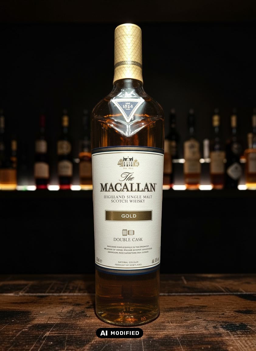 Whiskyquartier: Macallan Gold Double Cask Single Malt Scotch Whisky 0,7L in goldener Farbe