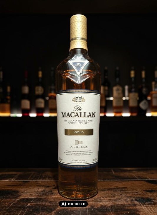 Whiskyquartier: Macallan Gold Double Cask Single Malt Scotch Whisky 0,7L in goldener Farbe