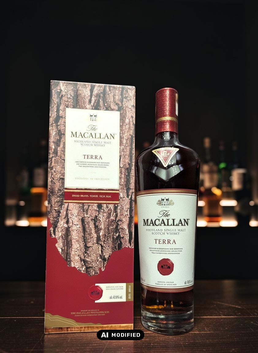 Macallan Terra Quest Collection Single Malt Scotch Whisky 0,7L in Sherry-gereifter Eiche, mit Noten von Karamell und Trockenfrüchten.