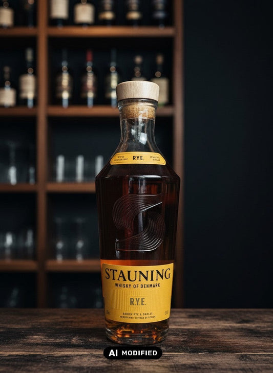 Whiskyquartier Stauning RYE 20th Anniversary Edition: Dänischer Roggenwhisky in 0,7L Flasche mit skandinavischem Design.