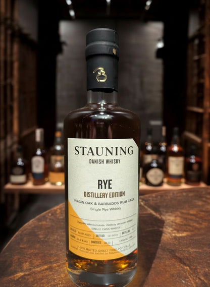 Whiskyquartier Stauning Rye Distillery Edition Single Rye Whisky in Virgin Oak & Barbados Rum Cask, 0.35L