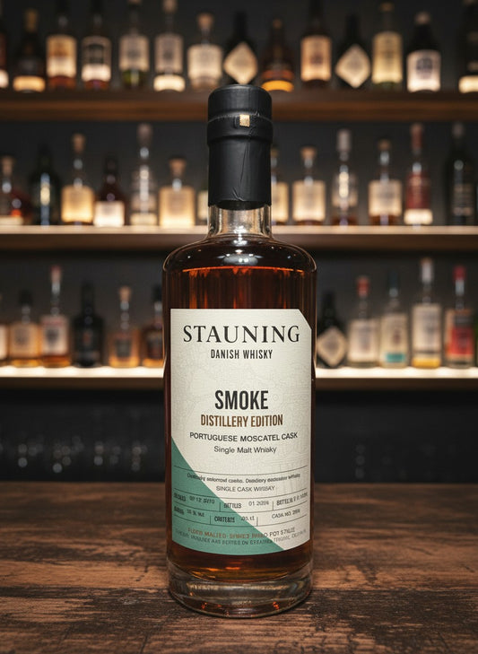 Whisky Quartier: Stauning Smoke Distillery Edition Single Malt Whisky in Moscatel Cask, 0.35L, 55% Vol.