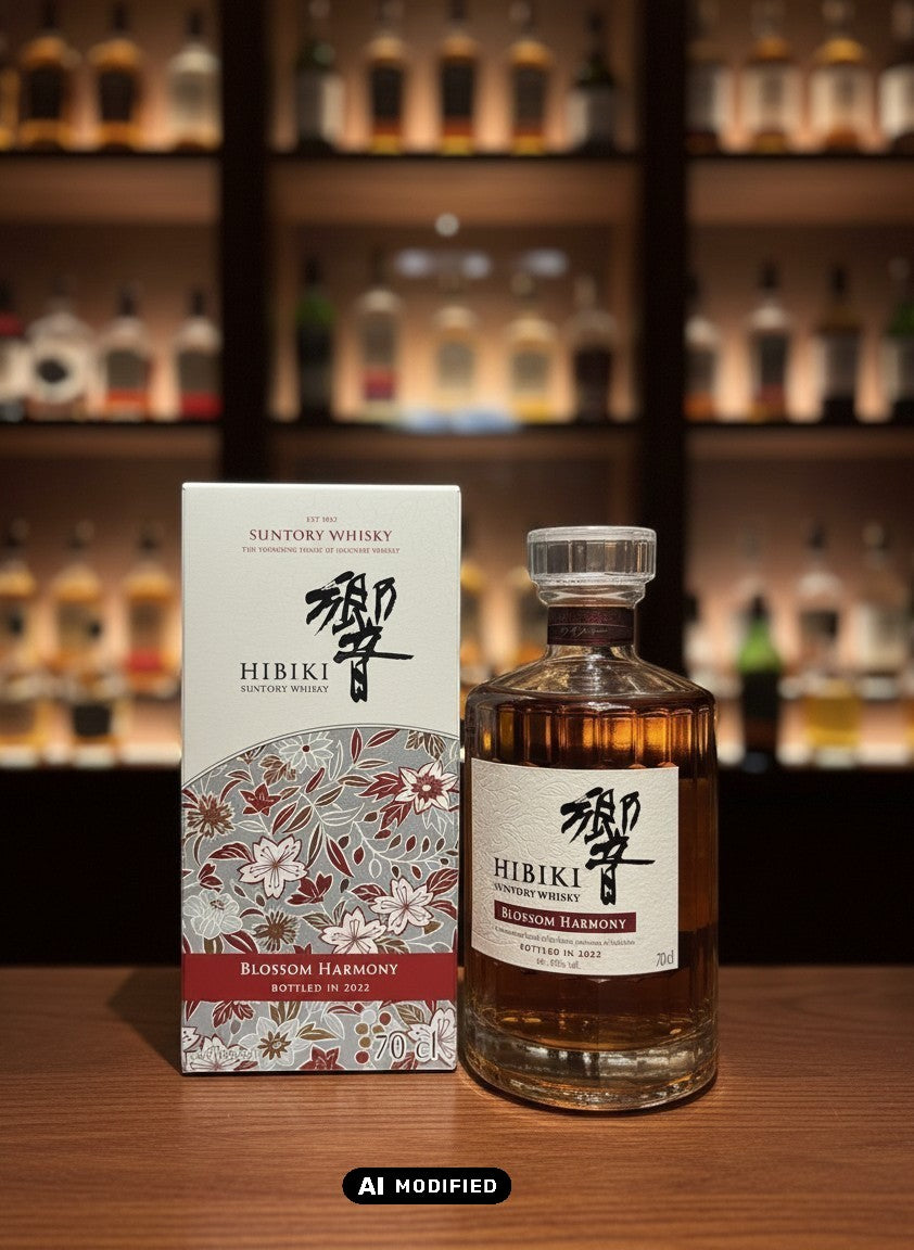 Whiskyquartier Suntory Hibiki Blossom Harmony 2022 japanischer Blend in Sakura-Holz-Fässern gereift, 70cl