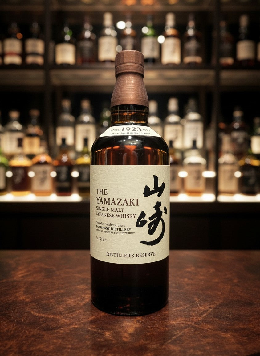 Whiskyquartier: Suntory Yamazaki Distiller's Reserve Single Malt Japanese Whisky in 0.7L Flasche, mit Noten von roten Beeren, Vanille und Eiche.
