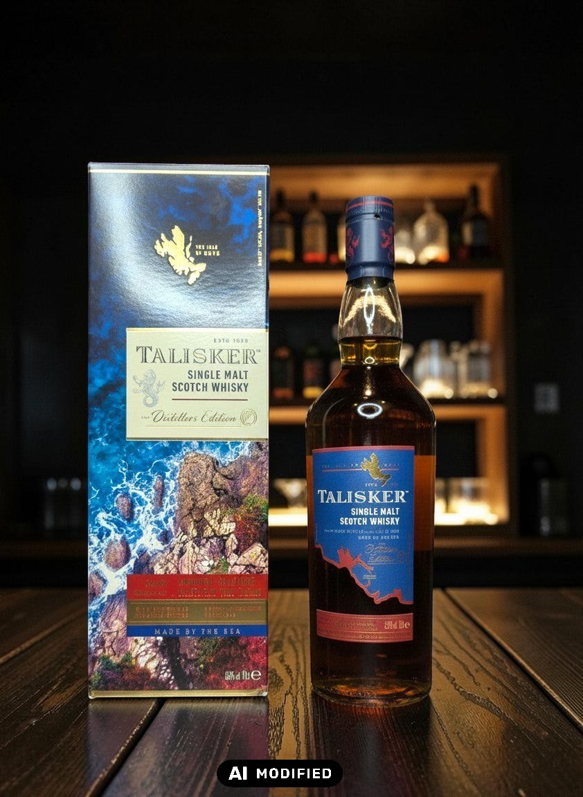 Talisker Distillers Edition 2022 Single Malt Scotch Whisky 0.7L, Isle of Skye, mit Sherry-Finish, maritime Würze und Rauch