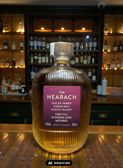 The Hearach Oloroso Sherry Release Single Malt Scotch Whisky 0.7L aus der Isle of Harris Distillery, gereift in Sherryfässern.