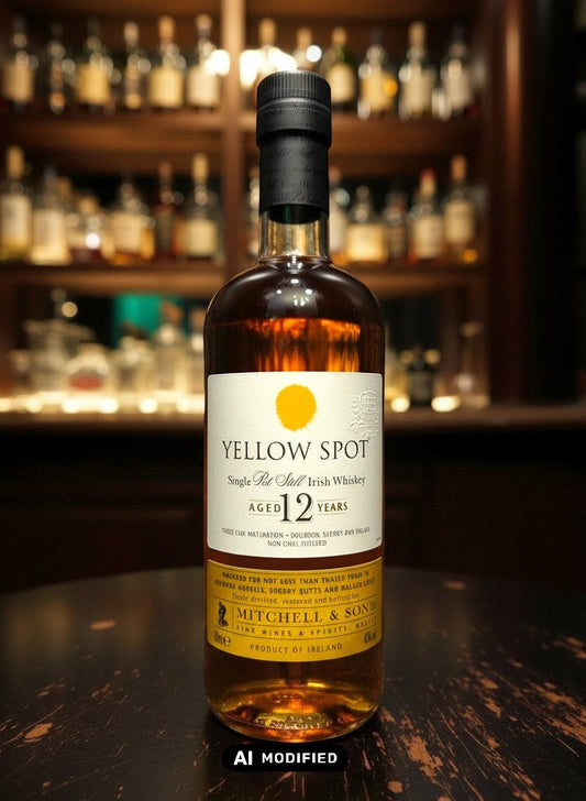Whiskyquartier Yellow Spot 12 Jahre Single Pot Still Irish Whiskey in Glasflasche, bernsteinfarben, 0,7L